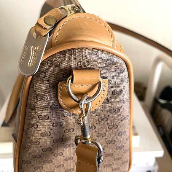 🔥Gucci Vintage Boston Micro Monogram GG Leather Bag - Picture 6 of 10